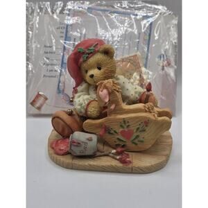 Cherished Teddies Ginger Painting Your Holidays Figurine #141127 Box & COA 1995